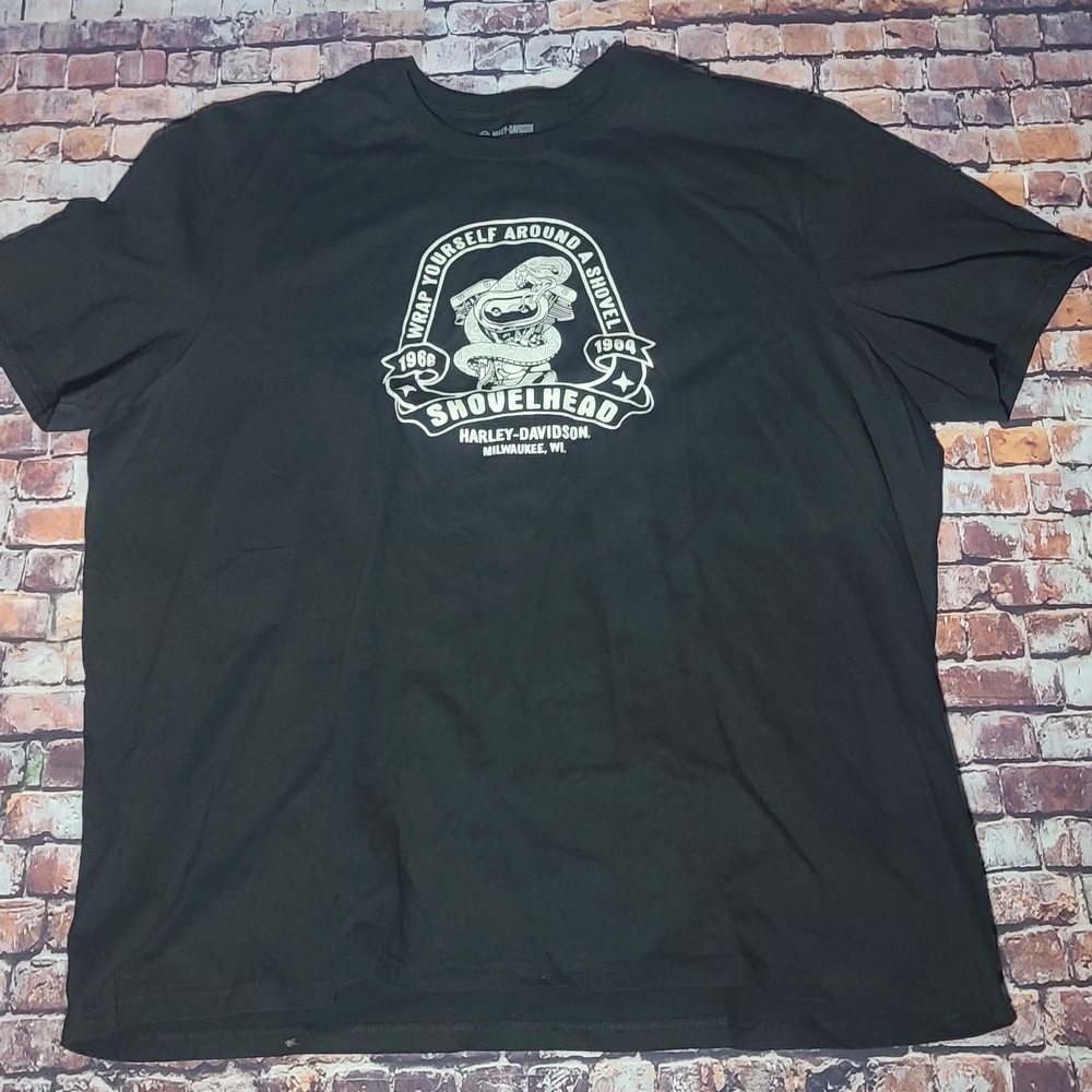 Harley-Davidson Black Short Sleeve Tee with Medallion Graphic